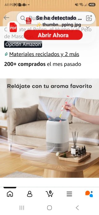 Purificador de aire blanco y azul