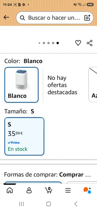 Purificador de aire blanco y azul