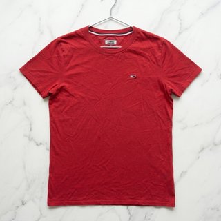 T-shirt Tommy Jeans uomo rossa con logo taglia L