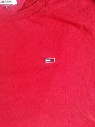 T-shirt Tommy Jeans uomo rossa con logo taglia L