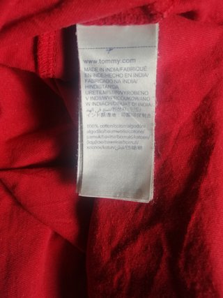 T-shirt Tommy Jeans uomo rossa con logo taglia L