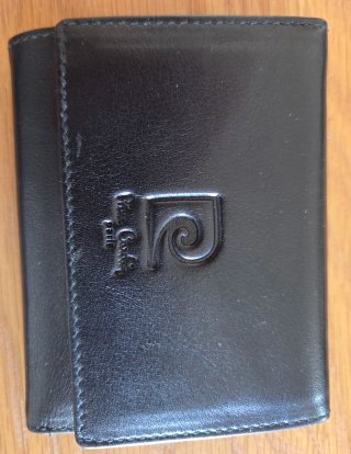 Cartera Pierre Cardin Piel Vacuno Negra NUEVO