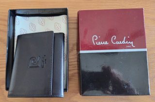 Cartera Pierre Cardin Piel Vacuno Negra NUEVO