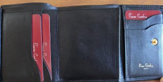 Cartera Pierre Cardin Piel Vacuno Negra NUEVO