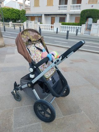 Carro Bugaboo Camaleón Negro Capota Verde