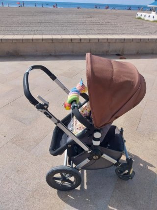 Carro Bugaboo Camaleón Negro Capota Verde