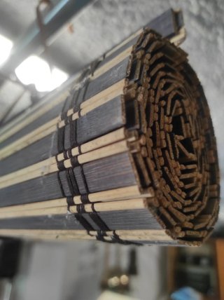 Cortina enrollables de bambú y madera 1m x 1,60m