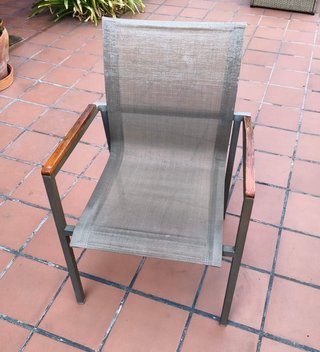 Pack 5 Sillas Jardín Metal Madera