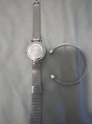 Conjunto Bijou Brigitte: Reloj y Pulsera Plata