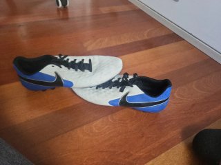 Zapatillas Nike TIEMPO -talla 42- AZUL/BLANCO