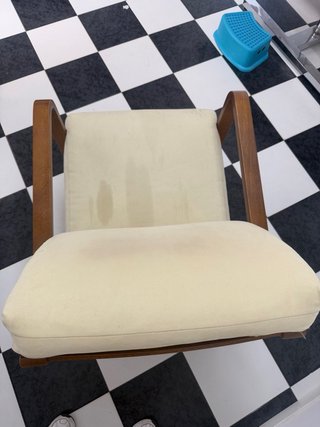 Sillón butaca tela y madera