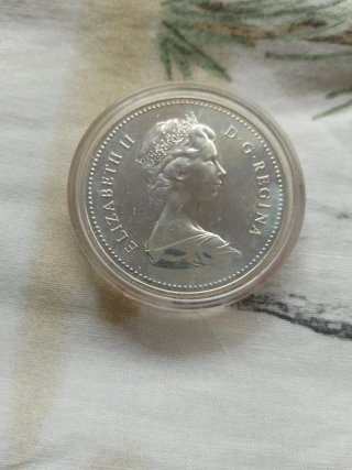 Moneda 1 Dólar Plata Canadá Elizabeth II
