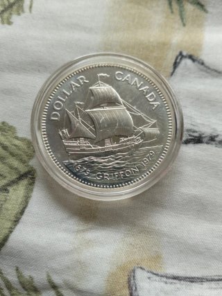 Moneda 1 Dólar Plata Canadá Elizabeth II