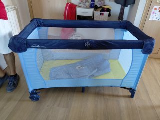 Cuna de viaje Asalvo Baby plegable azul