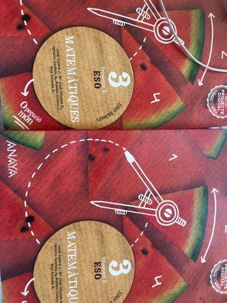 Dos libros de 3 de eso de matematicas