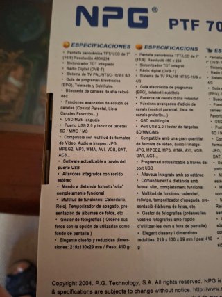 Mini Televisor NPG TDT Portátil 7