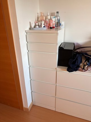 Cómoda Malm Ikea Blanca con tocador