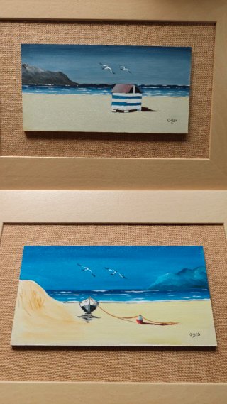 Pareja Cuadros Marinas Óleo