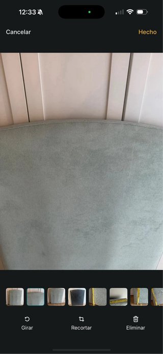Cabecero tapizado verde menta claro 90cm