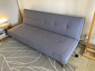 Sofá Cama Clic Clac Textil 179x93x77 cm Gris Claro