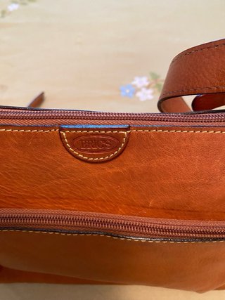 Borsa a tracolla Bric's pelle marrone/arancio
