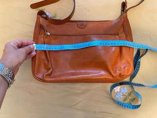 Borsa a tracolla Bric's pelle marrone/arancio
