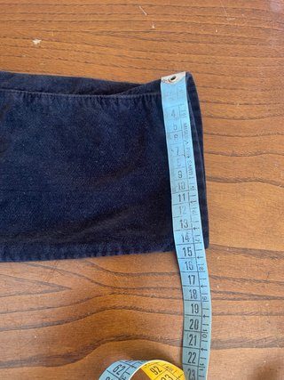 Pantaloni Armani Velluto Nero Tg 26 (40)