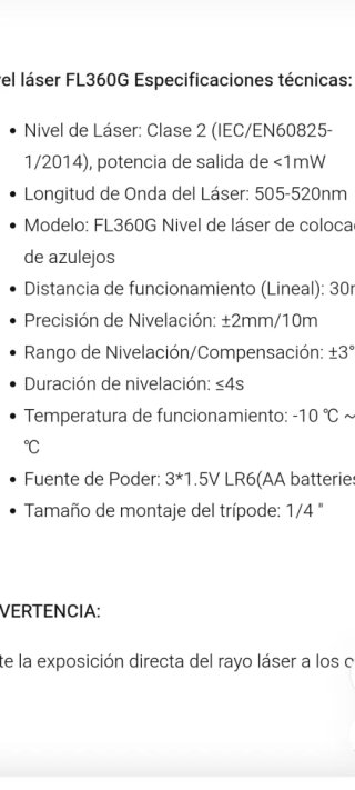 Nivel Láser Huepar FL360G