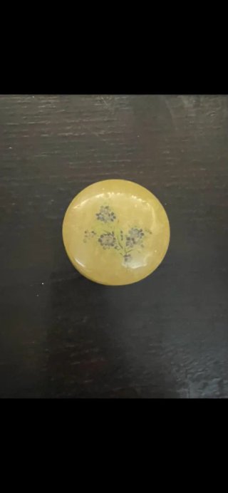 Portagioie in alabastro giallo
