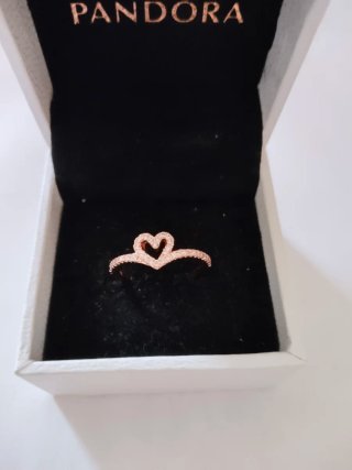 Anillo Pandora Corazón Oro Rosa