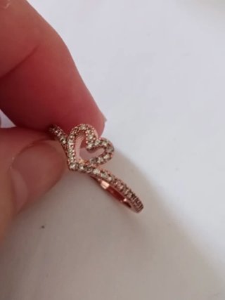 Anillo Pandora Corazón Oro Rosa