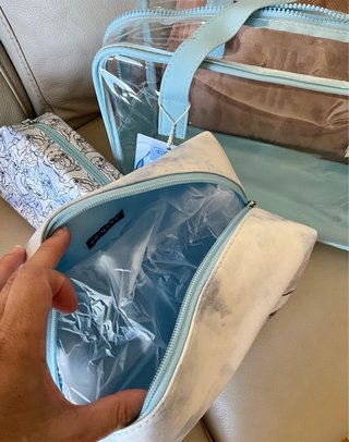 Borsa da toilette trasparente Stitch Disney con 2 borse