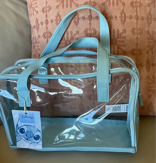 Borsa da toilette trasparente Stitch Disney con 2 borse