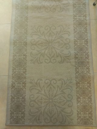Alfombra beige 200x67cm diseño elegante
