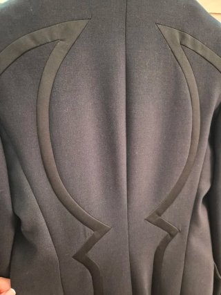 Traje Versace Chaqueta Larga y Pantalón Azul