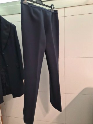 Traje Versace Chaqueta Larga y Pantalón Azul