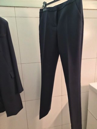 Traje Versace Chaqueta Larga y Pantalón Azul