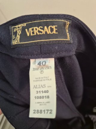 Traje Versace Chaqueta Larga y Pantalón Azul