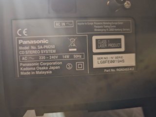 Mini cadena Panasonic plata 20w Bluetooth