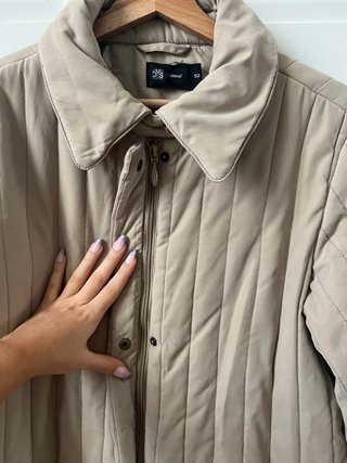 Giubbotto invernale beige/verdognolo trapuntato
