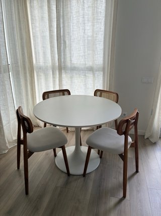 Mesa redonda Ikea Docksta blanca
