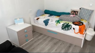 Cuna convertible en cama infantil