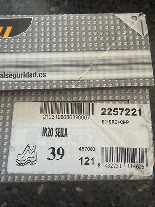 Zapatos de seguridad FAL talla 39