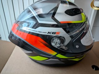 Casco Moto Dainese K6s Eraser Negro/Rojo/Amarillo