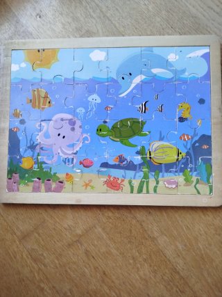 Puzzle madera marino infantil