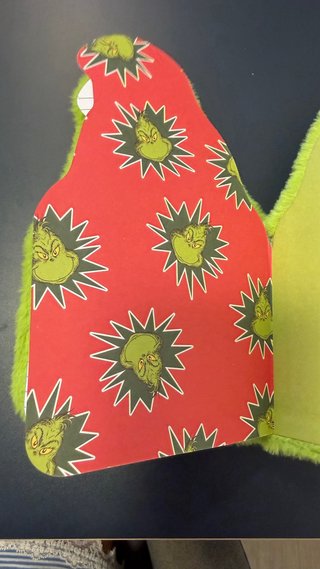 Libreta A5 El Grinch. Efecto peluche. Líneas