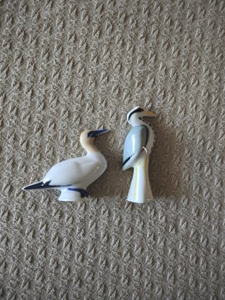 Pareja de aves porcelana Sargadelos