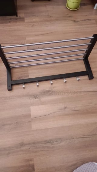 Perchero Tjusig Ikea Negro y Plateado