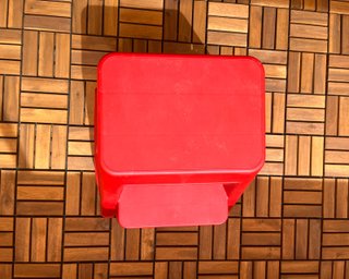 Escalera Taburete Roja 2 Peldaños
