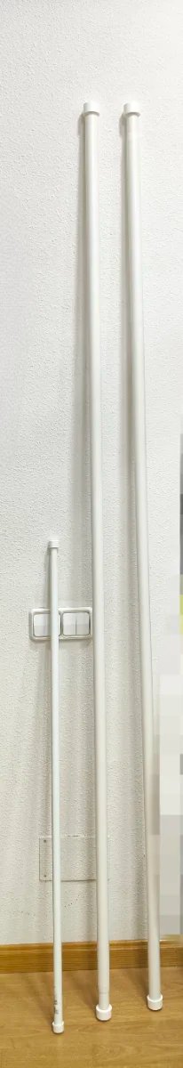 Barras extensibles blancas para cortina